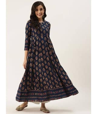 HISHAM - Multicolor Rayon Women's Anarkali Kurti ( Pack of 1 )