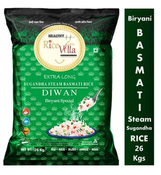 Rice Villa| Diwan| 26 kg| Sugandha Steam| Biriyani Special| Basmati Rice