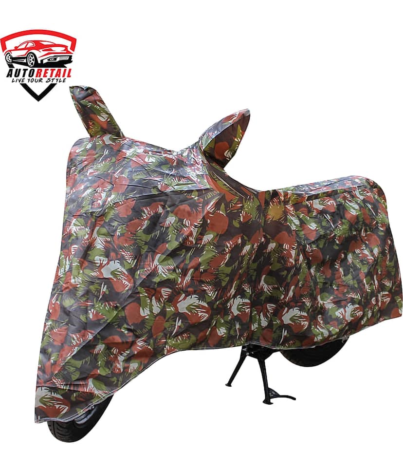AutoRetail - Jungle Dust Proof Two Wheeler Polyster Cover With (Mirror Pocket) for XCD 125 ( Pack of 1 ) view 2