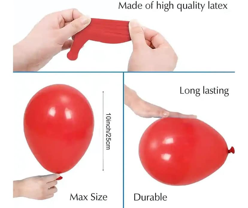 Wektu Premium Party Balloons - Round Shape, Large Size (50 PC) view 2