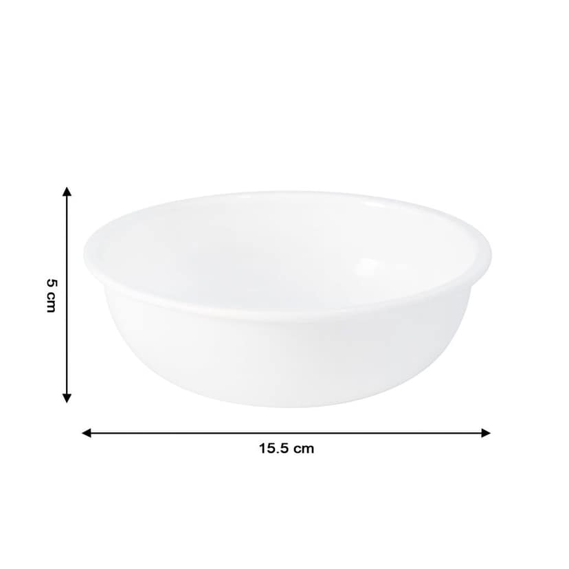 Plastic Serving Bowl 6 Inch – Deep Round White Kitchen Bowl view 3
