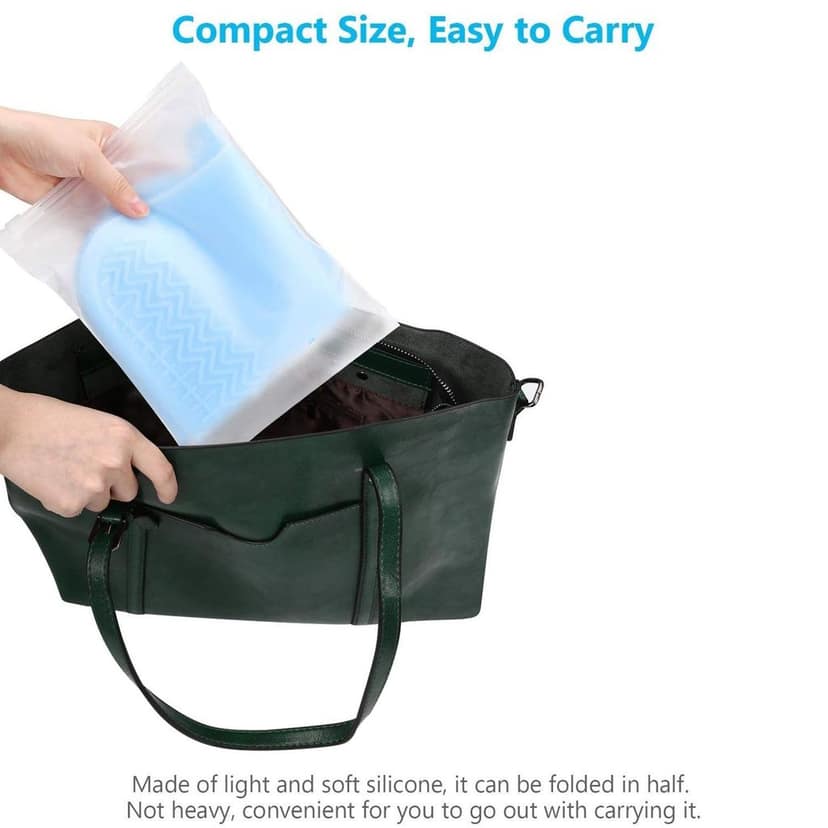 Non-Slip Silicone Rain Reusable Anti skid Waterproof Fordable Boot Shoe Cover (Mix Color) view 7