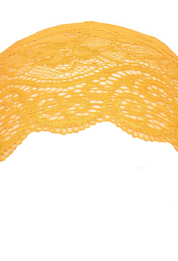 Girls and Womens Hijab Cap Hijab Headband, Under Hijab Scarf Dark Beige & Yellow Naqab Head Scarf (2 pcs) view 4
