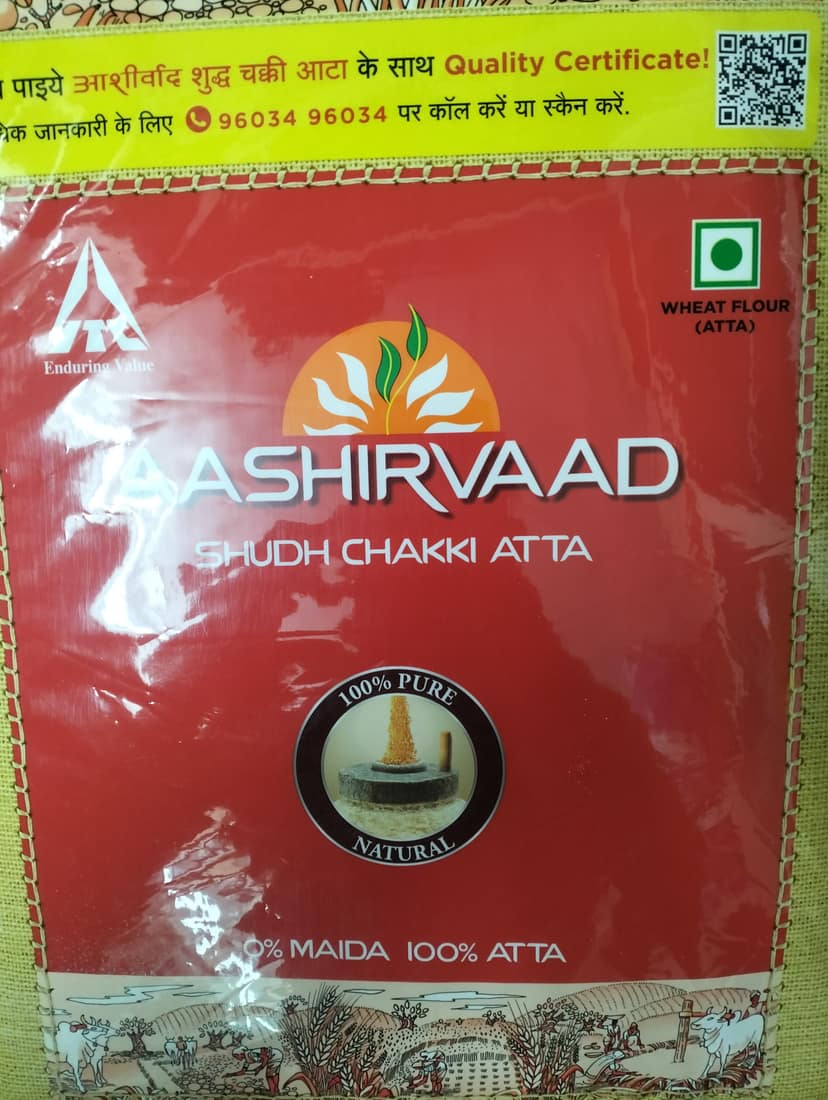 Aashirvaad Shudh chakki atta 0% maida 100% atta
