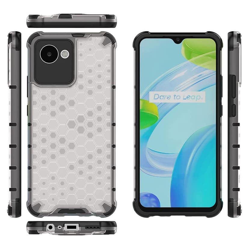 Faircost for REALME C30 / C30S Hybrid Shockproof Back Cover Hard Outside Soft Inside- (Polycabonate::Transparent) view 3
