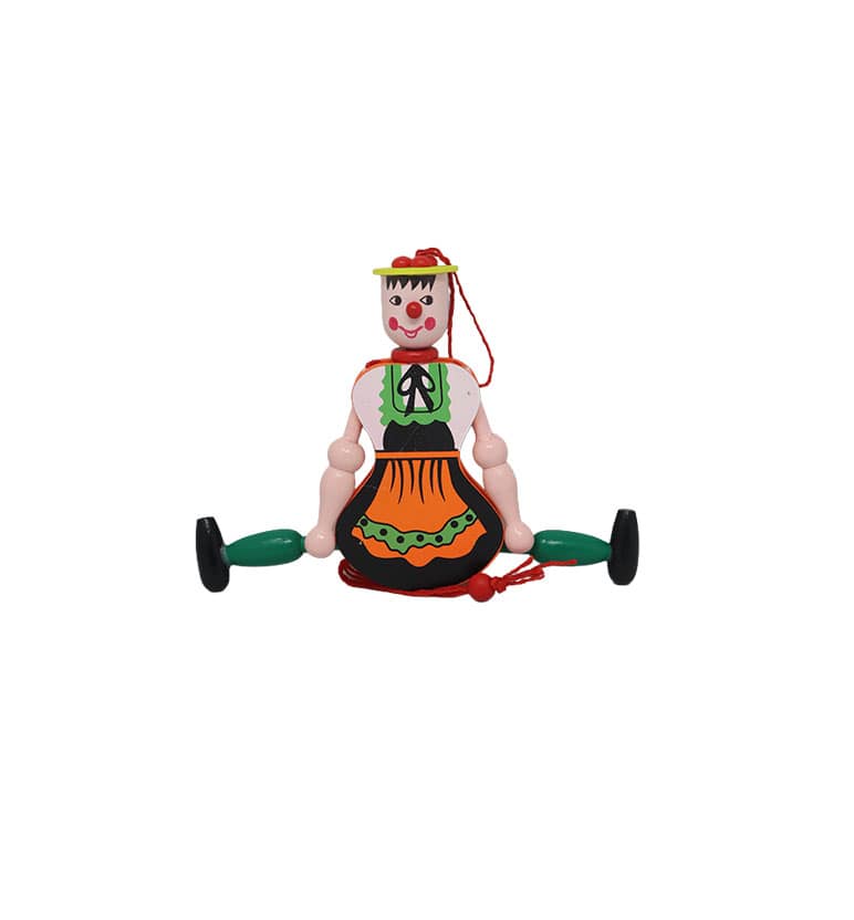 Handcrafted Lacquerware Wooden Joker String Puppet view 2