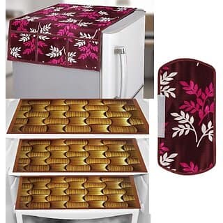 REVEXO Refrigerator Cover (Width: 98 cm, Multicolor)