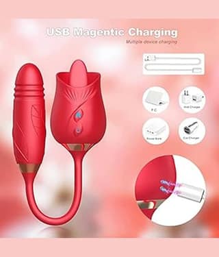 dual licking and sucking tounge Clitoral Massager for Licking and Sucking in 10 Modes, Sex Toys for Women