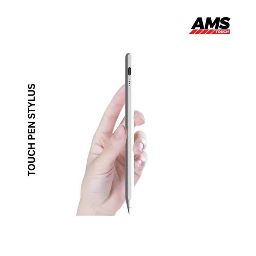 Capacitive Stylus Pen for IPAD PRO, IPAD AIR, iPad mini with USB C Charging, ATTACHES MAGNETICALLY, Battery 4 Lights LED Indicator, Angle TILT Sensitivity, Upto 4-8 HRS Working, ON/Off Touch Switch view 4