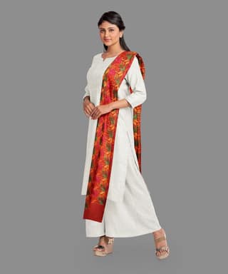 Kaseedaarts Handmade Multicolor Bagh (Wedding Dupatta for Women's 04)