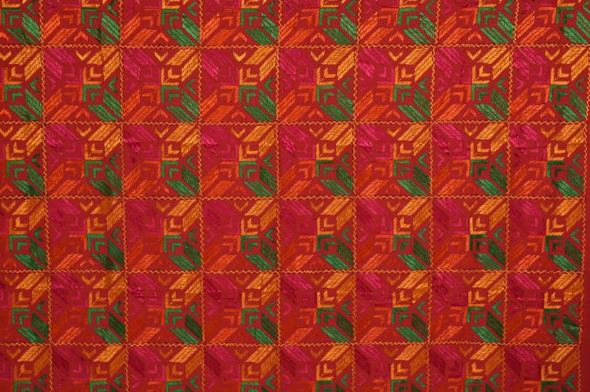 Kaseedaarts Handmade Multicolor Bagh (Wedding Dupatta for Women's 04) view 5
