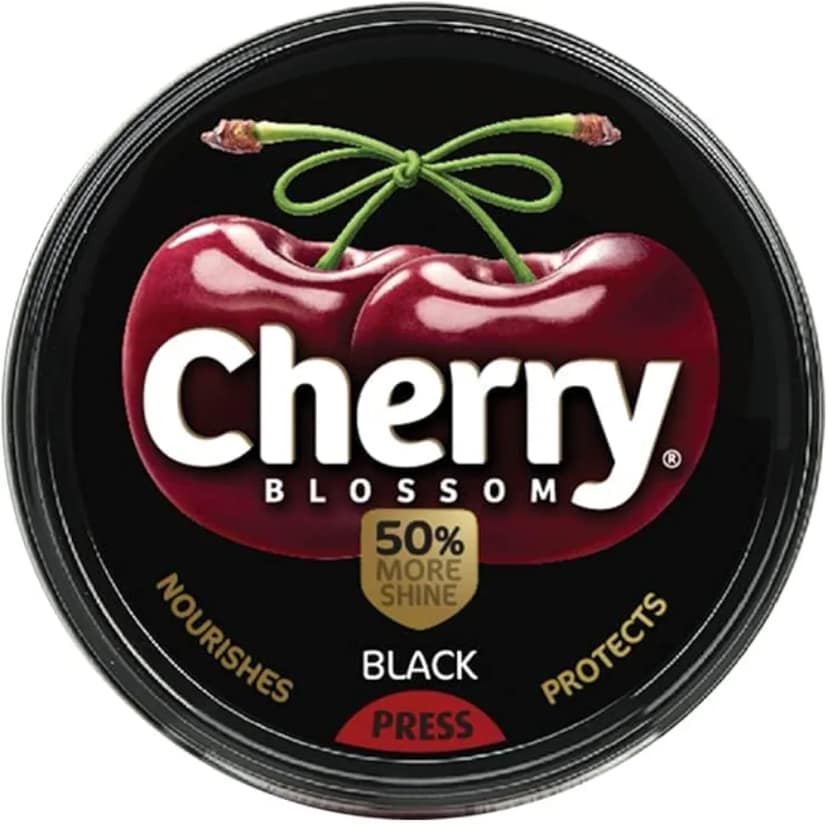 Cherry Blossom Wax Shoe Polish, Black, 40 g