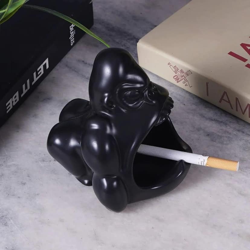 Artarium Marble Rust and Resin Gorilla Ashtray For Indoor, Ash Trays For Smoking For Home, Ashtray For Cigarette Stylish, Ashtray For Home, Car Ashtray view 2