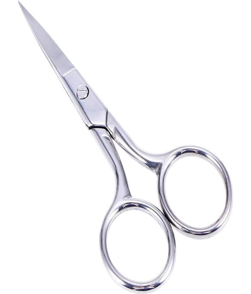 Scissors, Small Scissors for Hair,Nose Hair, Beard, Eyelashes, Cuticle. Stainless Steel Fine Straight Tip Nose Hair Scissors 4.5 inch view 2