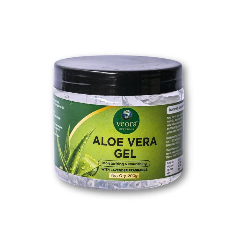 Veora Organics Neem Multani Mitti Face Pack & Aloe Vera Gel Combo | Purifying Deep Cleansing Face Mask with Hydrating Aloe Vera Gel | Acne Care, Oil Control & Skin Nourishing | Natural Chemical-Free Skincare | 120g + 200g view 5