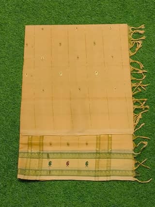 KJ PURAM HANDLOOMS COTTON SMALL BUTTA SAREE