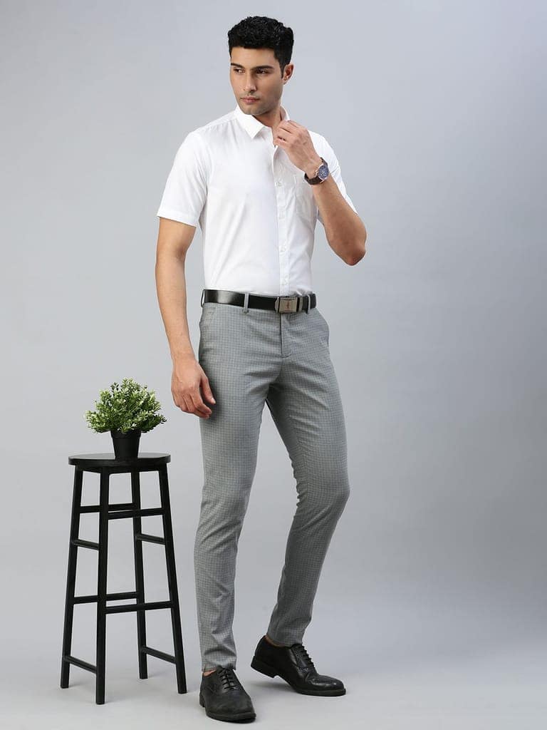 Mens Smart Fit Cotton Rich White Half Sleeves Shirt Ever Fresh view 6