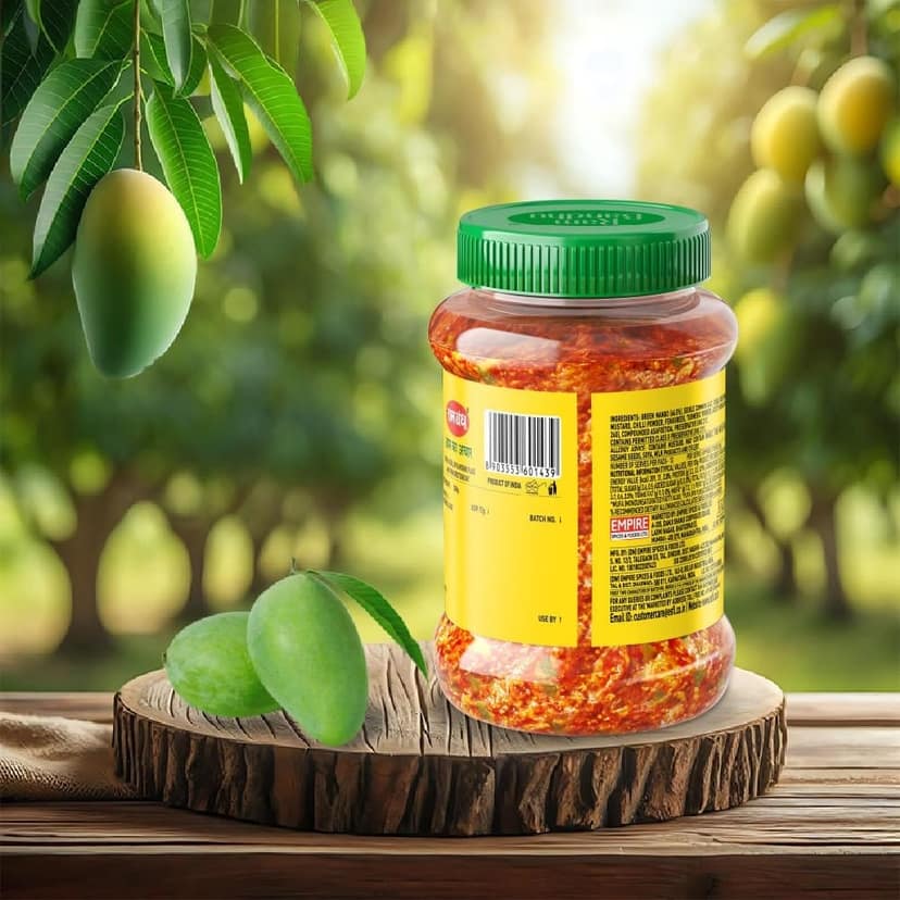Ram Bandhu Mango Pickle 200gm X 3 Pack | Ready to Eat, Green Mango with Turmeric, Chilli Powder, Fenugreek Seeds, Mustard, Salt and Oil (Pack of 3) view 3