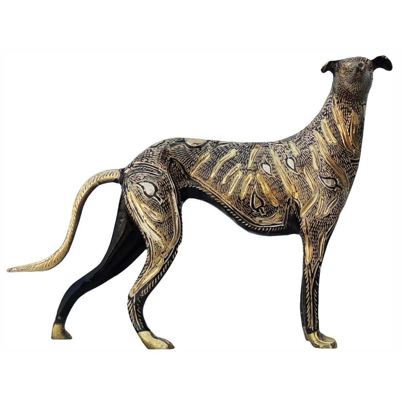 Brass Showpiece Dog Statue (ANMAS047 C) view 2