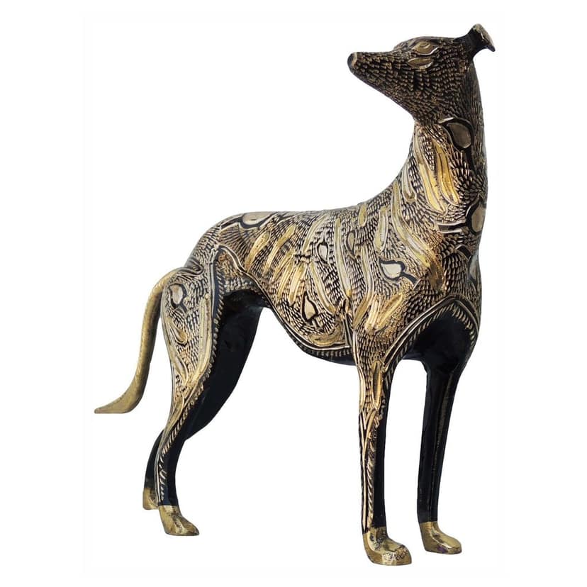 Brass Showpiece Dog Statue (ANMAS047 C) view 3