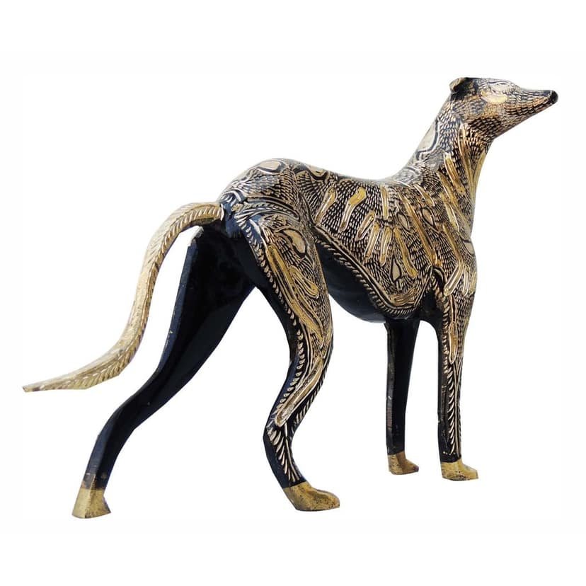 Brass Showpiece Dog Statue (ANMAS047 C) view 4