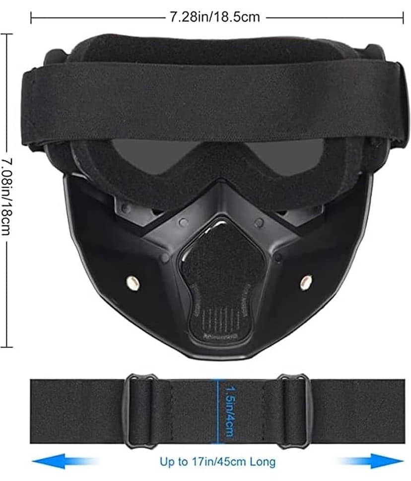 THRIFTKART UV Protected Black Riding Goggles ( Pack of 1 ) view 2