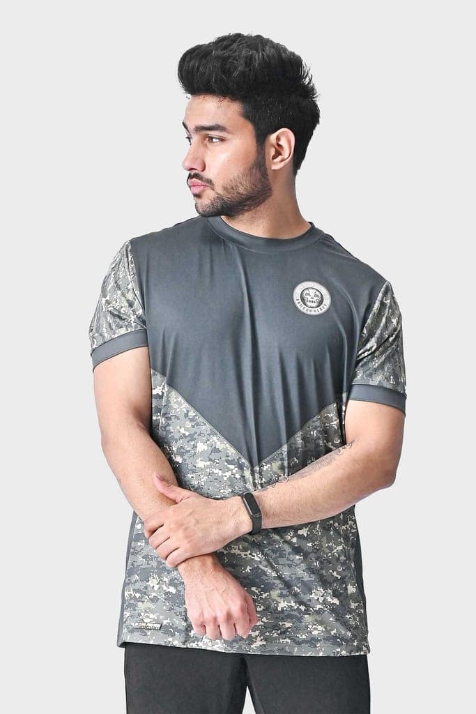Military Green Camo Crew Neck view 3