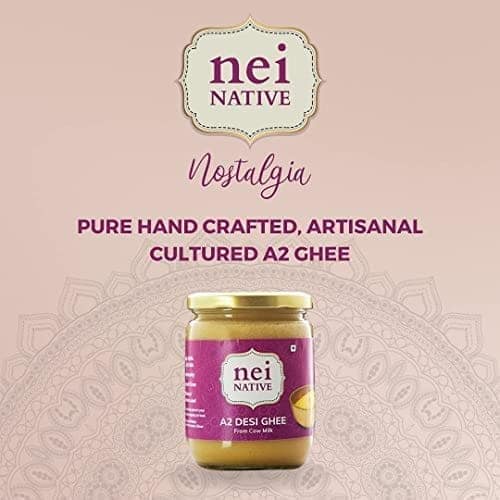 NeiNative A2 Ghee Bilona Method Ghee- A2 Cow Desi Ghee 1 Litre Cow- A2 Cow Ghee 1 Litre Pure Cultured Desi Cow Ghee- Pure Ghee-Glass Bottle Bilona Ghee - Better Digestion and Immunity - Everyday Ghee view 5
