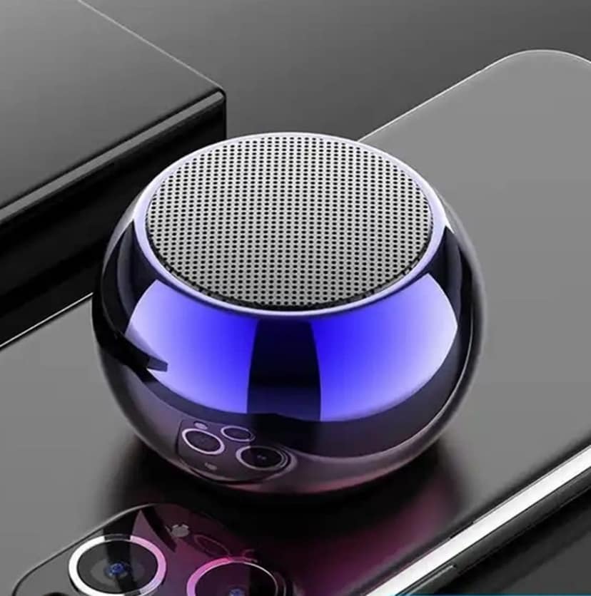 Mini Boost 4 Bluetooth Speaker 4D Mini Electroplating Round Steel Speaker - Multicolor - Pack of 1 Color - Assorted