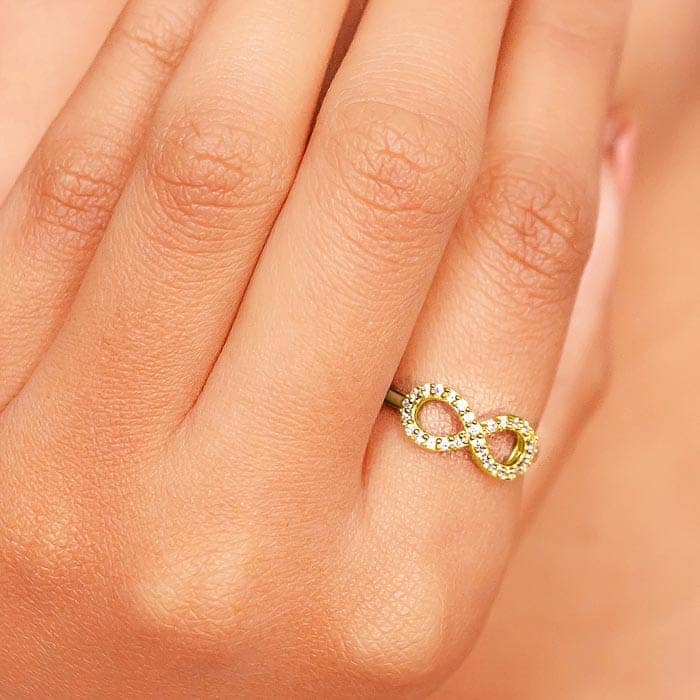 18k Gold Plated Infinity Aura Ring view 2
