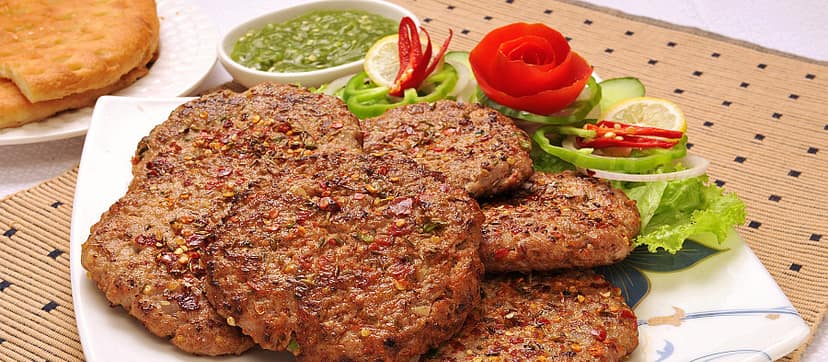 Mutton peshwari chapli kebab 3 pcs