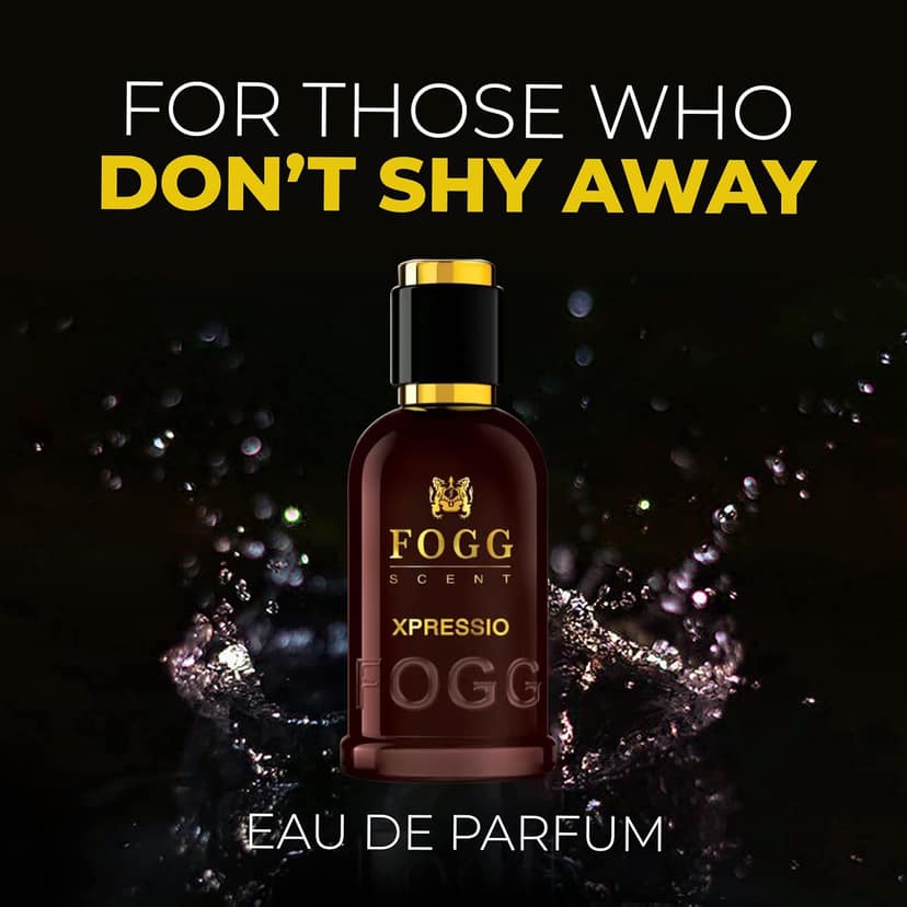 Fogg Men's Long-Lasting Fresh & Powerful Fragrance Xpressio Scent, Eau De Parfum, 100Ml view 2