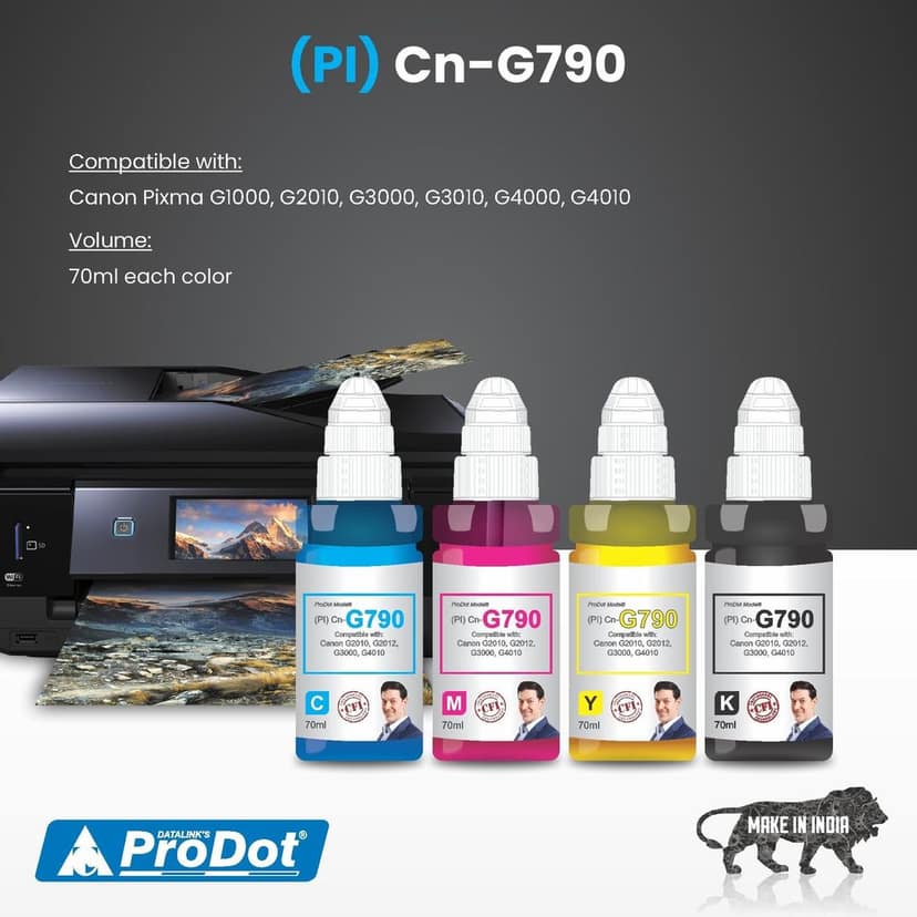 ProDot Cn-G790 Inkjet Ink Refill Compatible with Canon Pixma G1000, G1010, G2000, G2010, G3000, G3010, G4000, G4010 Ink Tank Printers view 2