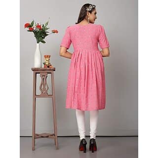 OMSAIFAB Casual Printed Women Pink Top view 2