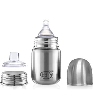 Buddsbuddy - Grey 200 ml Feeding Bottle (Pack of 1)