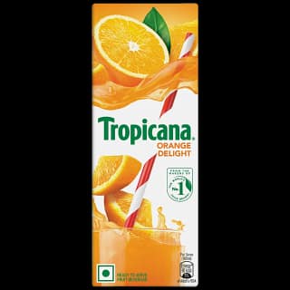 Tropicana Orange Delight Fruit Juice - No Added Preservatives, 180 Ml Tetra