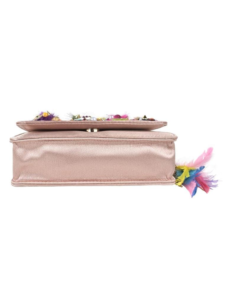 Vdesi Gold Patchwork Clutch Sling view 4
