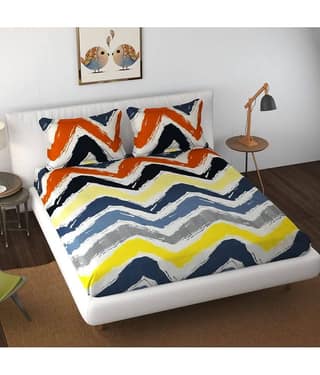 Apala Microfiber Double Bedsheet ( Multicolor )