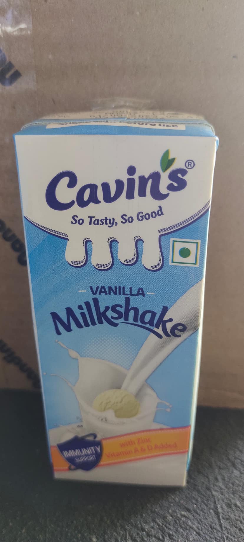Cavins Vanilla Milkshake - With Zinc, Vitamin A & D Added, Immunity Booster, 200 ml Tetra Pack