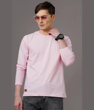Paul Street Pack of 1 Cotton Blend Slim Fit Men's T-Shirt ( Light Pink )