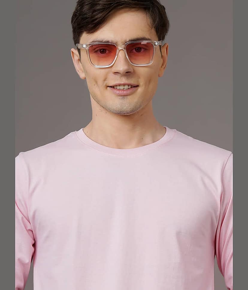 Paul Street Pack of 1 Cotton Blend Slim Fit Men's T-Shirt ( Light Pink ) view 2