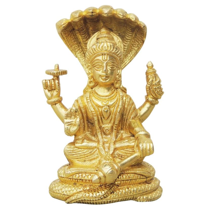 Brass Showpiece Nariane With Sheshnaag God Idol Statue (BSMAS992 C) view 2