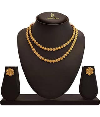 JFL - Jewellery For Less Golden Copper Necklace Set ( Pack of 1 )