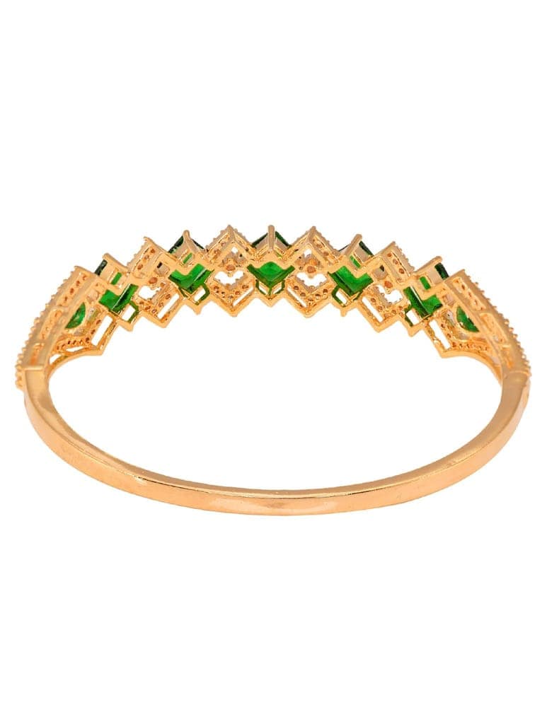 Gold plated Green AD studded handcrafted stylish Bracelet for Women & Girls view 8