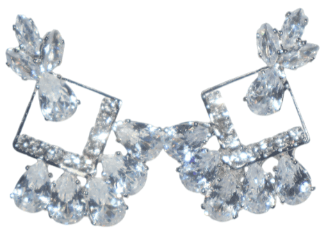 Elegant Crystal Drop Earrings - Shimmering Sparkle view 3