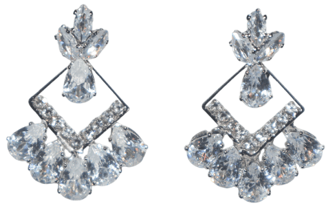 Elegant Crystal Drop Earrings - Shimmering Sparkle view 4