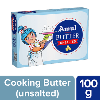 Amul Butter, Unsalted, 100 G Carton