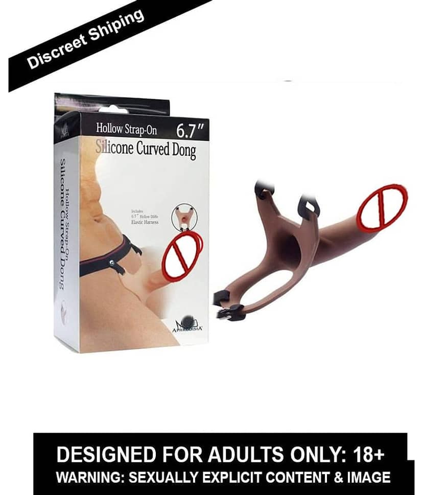 5.7 Inch Hollow Strap On Sexual Dildo With Belt Sex Toy For Men And Couples Assorted Color