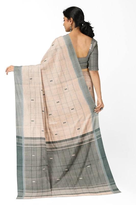 APCO Handloom - Women's Rahajmundry Pure Cotton Grey Handloom Saree (Angara Handloom Saree) 55 view 3