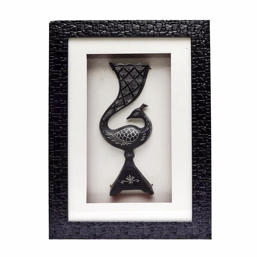 Bidri Work Peaccok Frame Tarkashi Work (1SMTDCOKA07916)